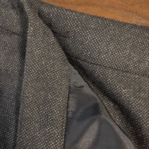 Ann Taylor Womens Button Accent Gray Wool Knee Length Pencil Skirt Black Size 8 - Picture 9 of 13